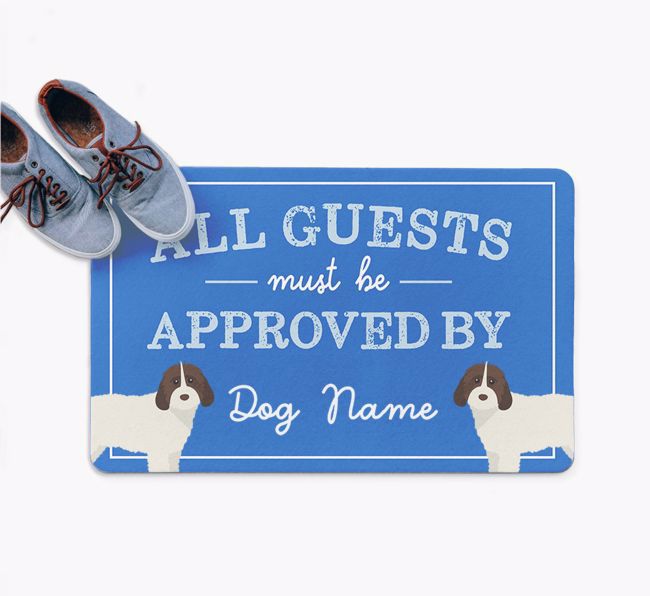 All Guests Must Be Approved By: Personalized {breedFullName} Doormat